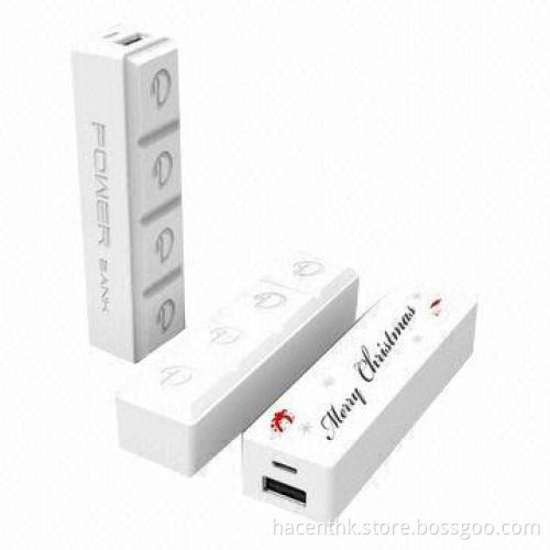 2014 external power bank for mobile phone, 2,600mAh capacity, chocolate shape